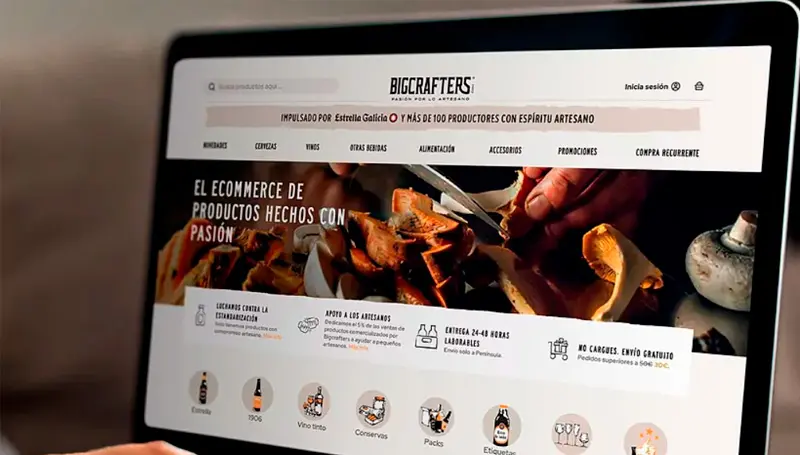 Proyecto digital Big Crafters desarrollado por Wecomm
