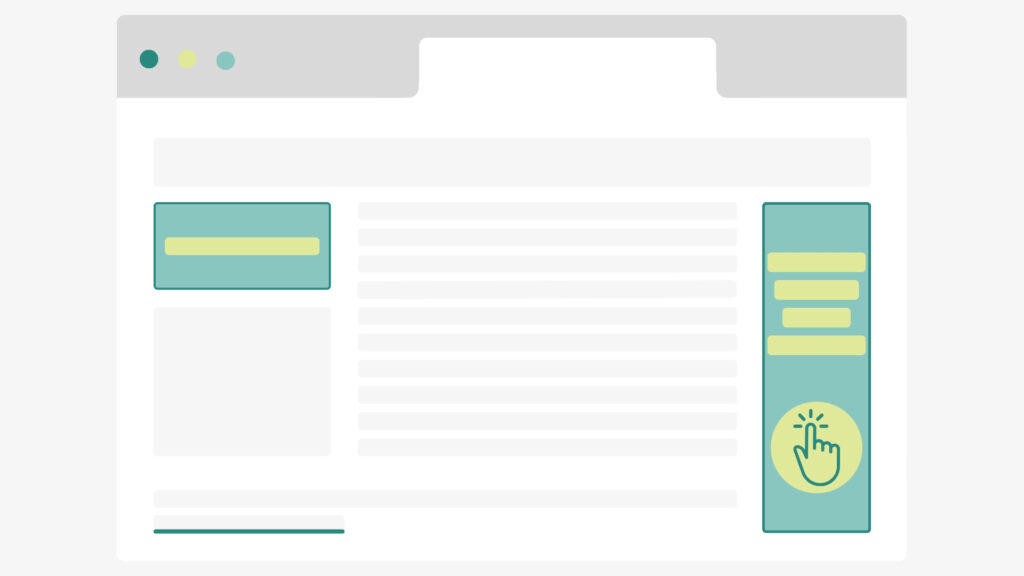 Distintos tipos de call to action en una página web.