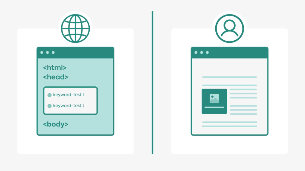Cloaking: comparación entre la versión que ve Google y la que ve el usuario final.